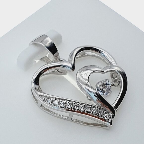 "#925 Sterling Silver Cubic Zircon Pendant for Women/Girls, US925P1142 - Picture 8 of 9